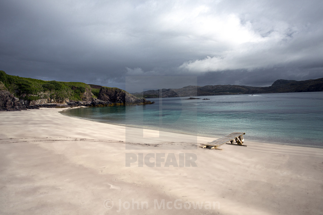 "Handa Beach, Scottish Highlands" stock image