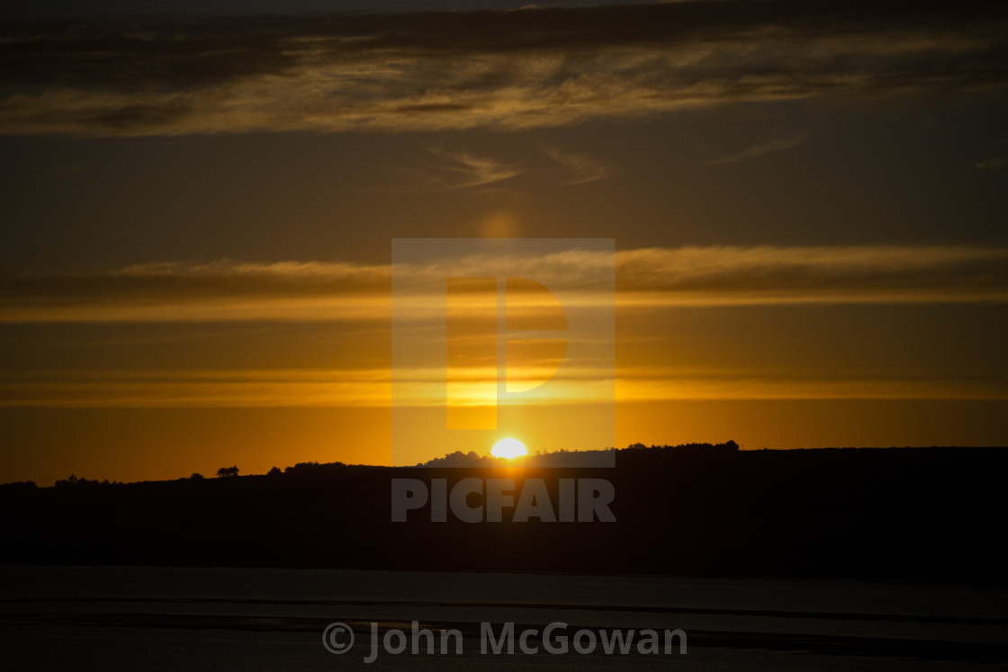 "Sunrise from Ardullie, Scottish Highlands" stock image