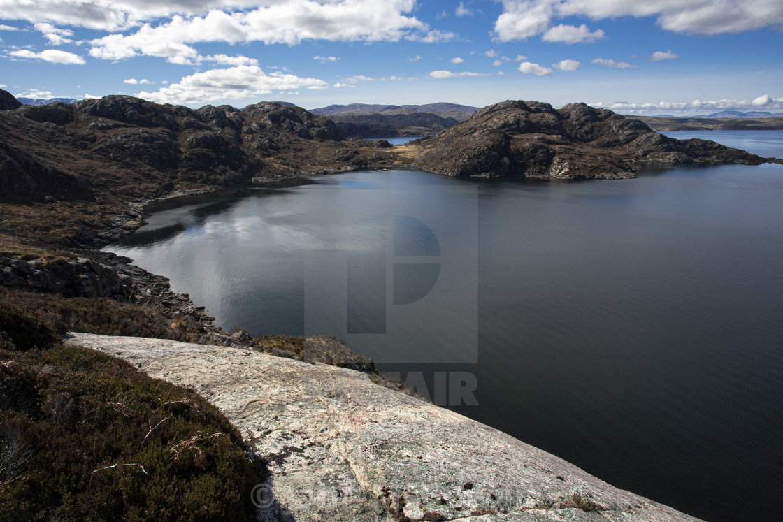 "Diabaig Bay - From the Edge of a Cliff" stock image