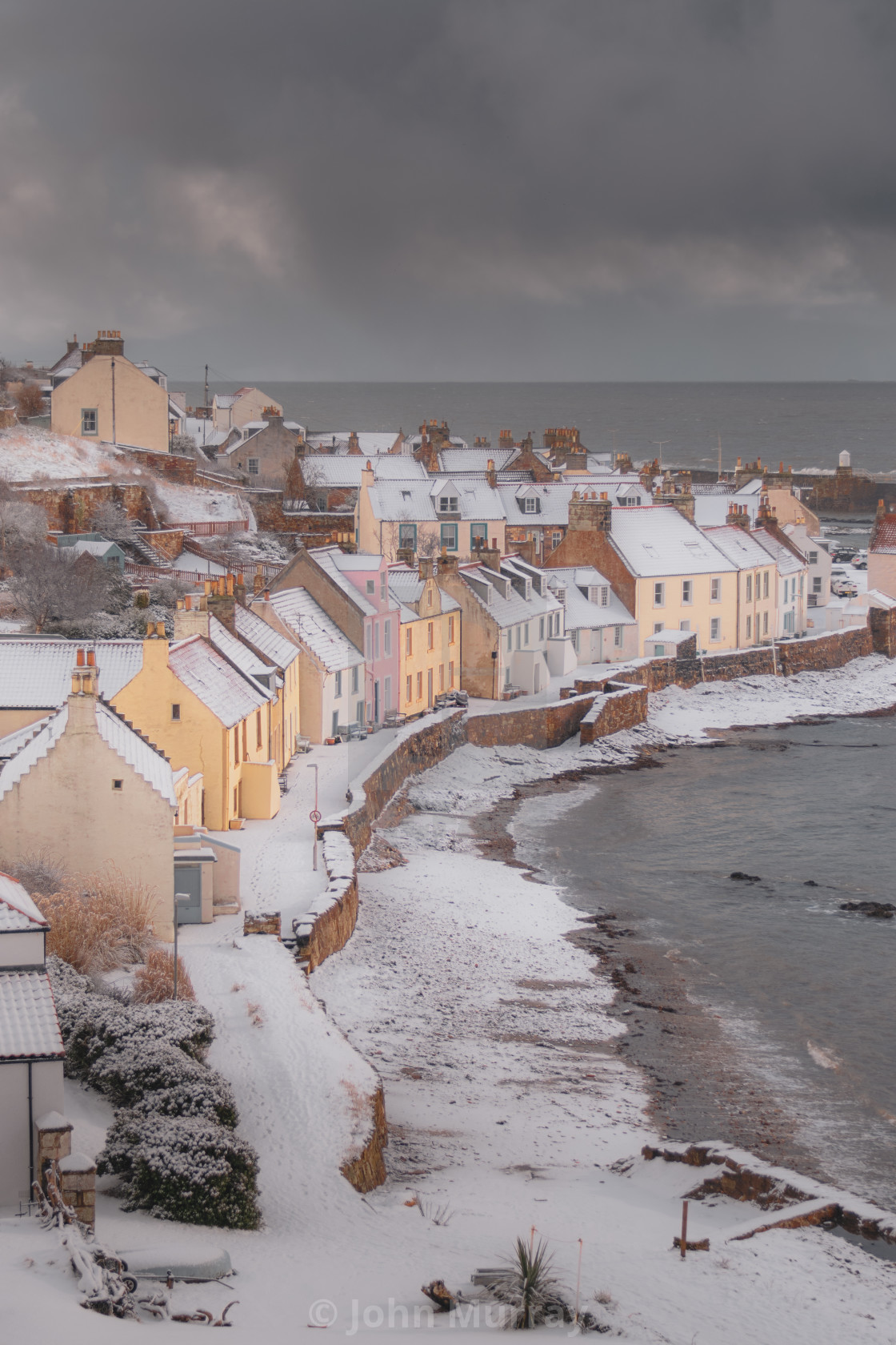 "Pittenweem in the Snow" stock image