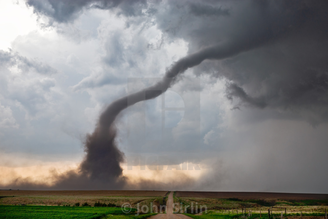 "Tornado and supercell thunderstorm" stock image