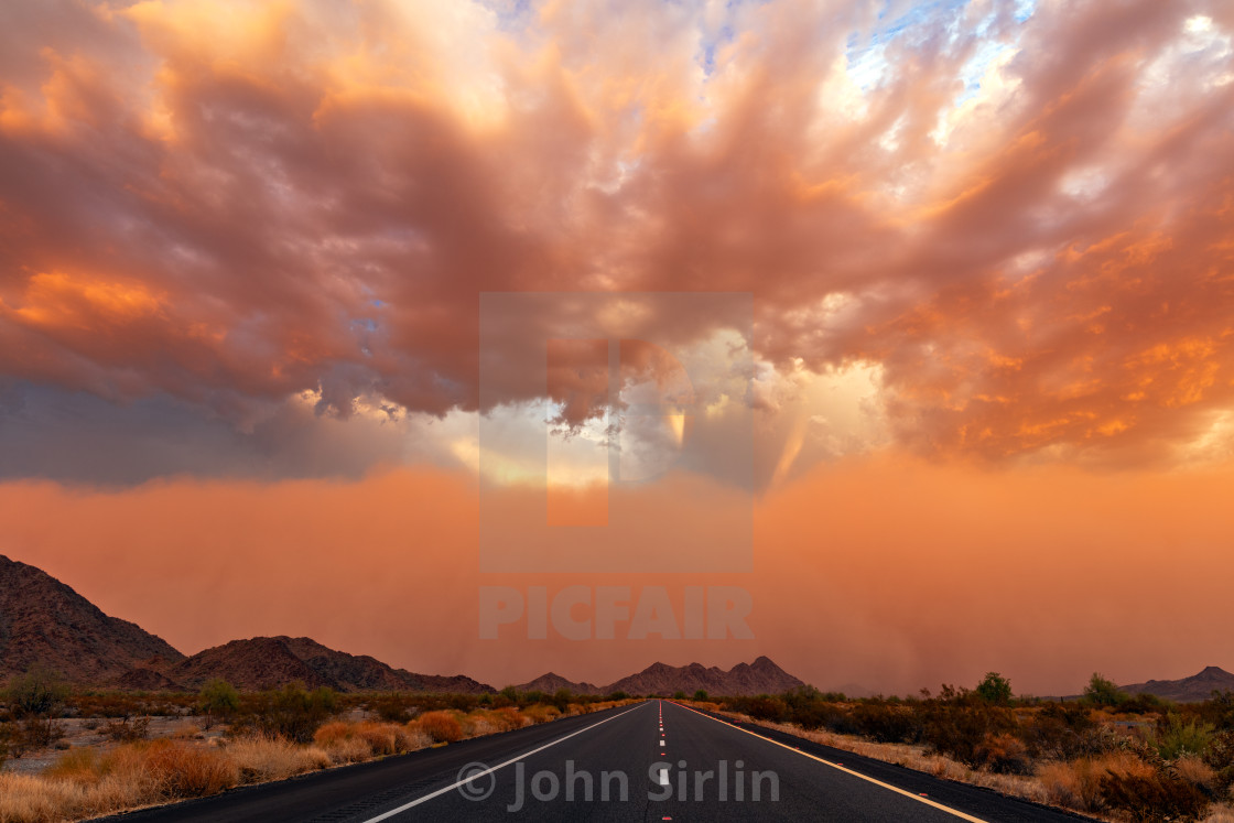 "Dust storm at sunset" by John Sirlin - $29.56 "Dust storm at sunset" stock image