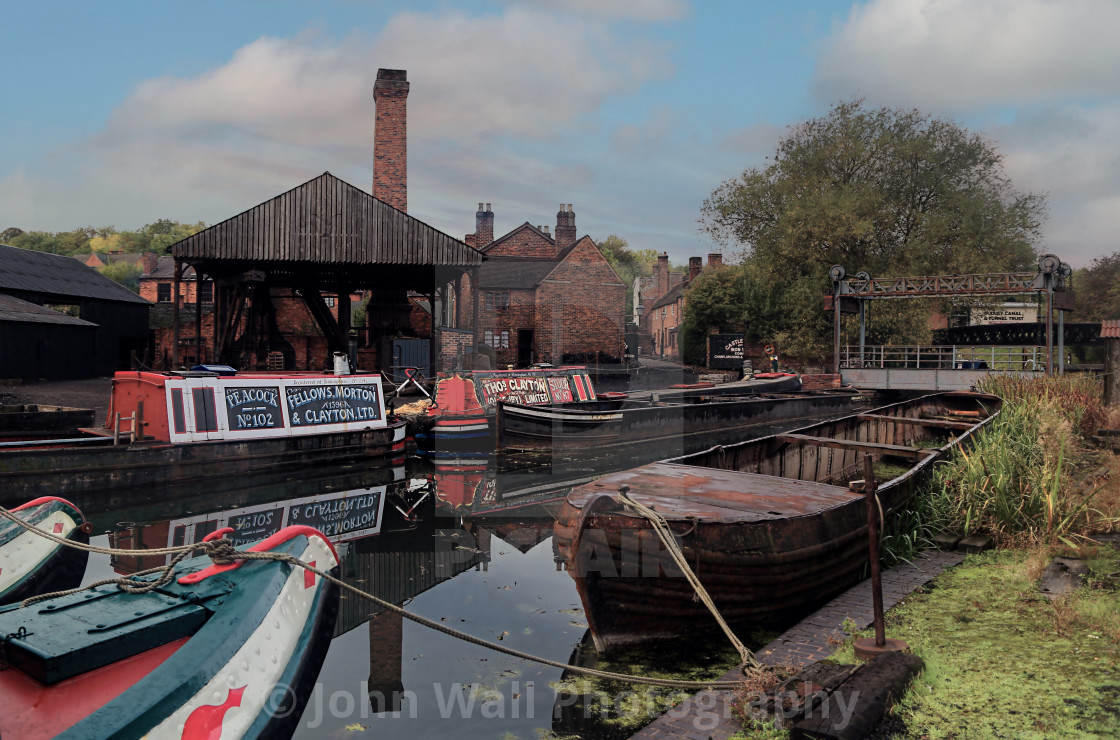 "Black Country Museum Canal dock" by John Wall Photography - $15.26 "Black Country Museum Canal dock" stock image