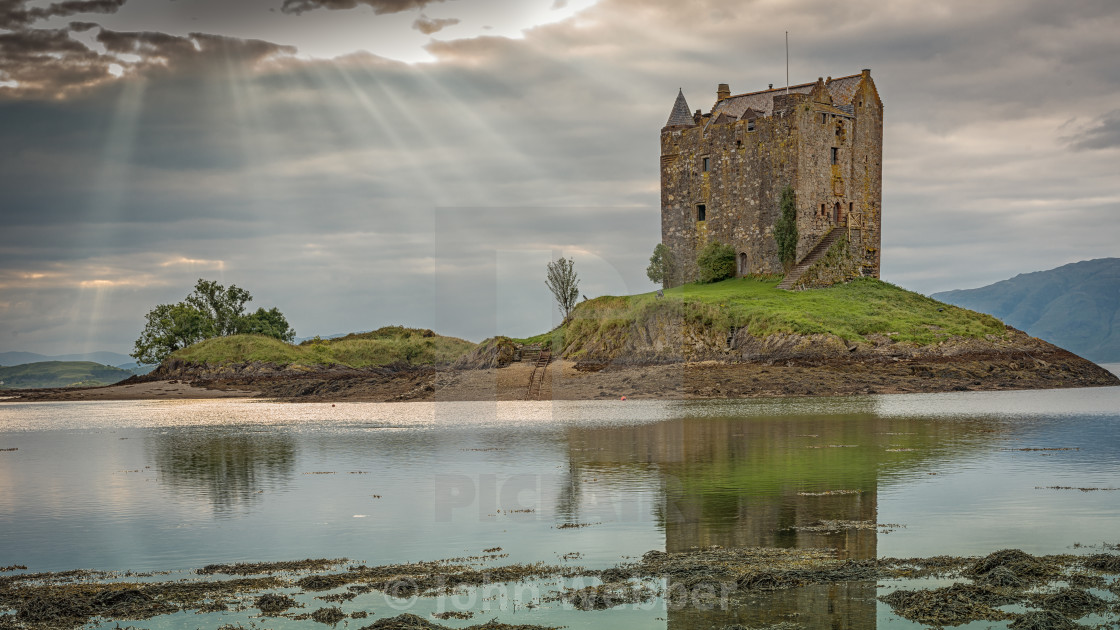 "Castle Stalker, Appin, Scotland" stock image