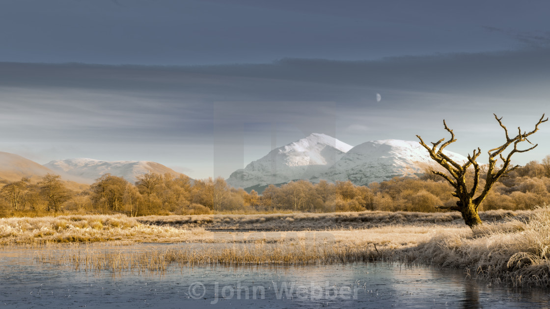 "Moonrise over the awe." stock image