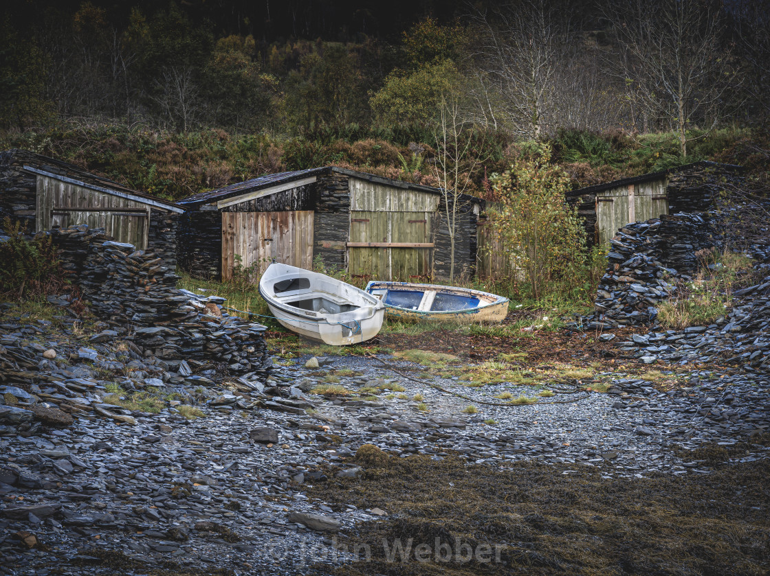 "Slate Sheds, Ballachulish" stock image