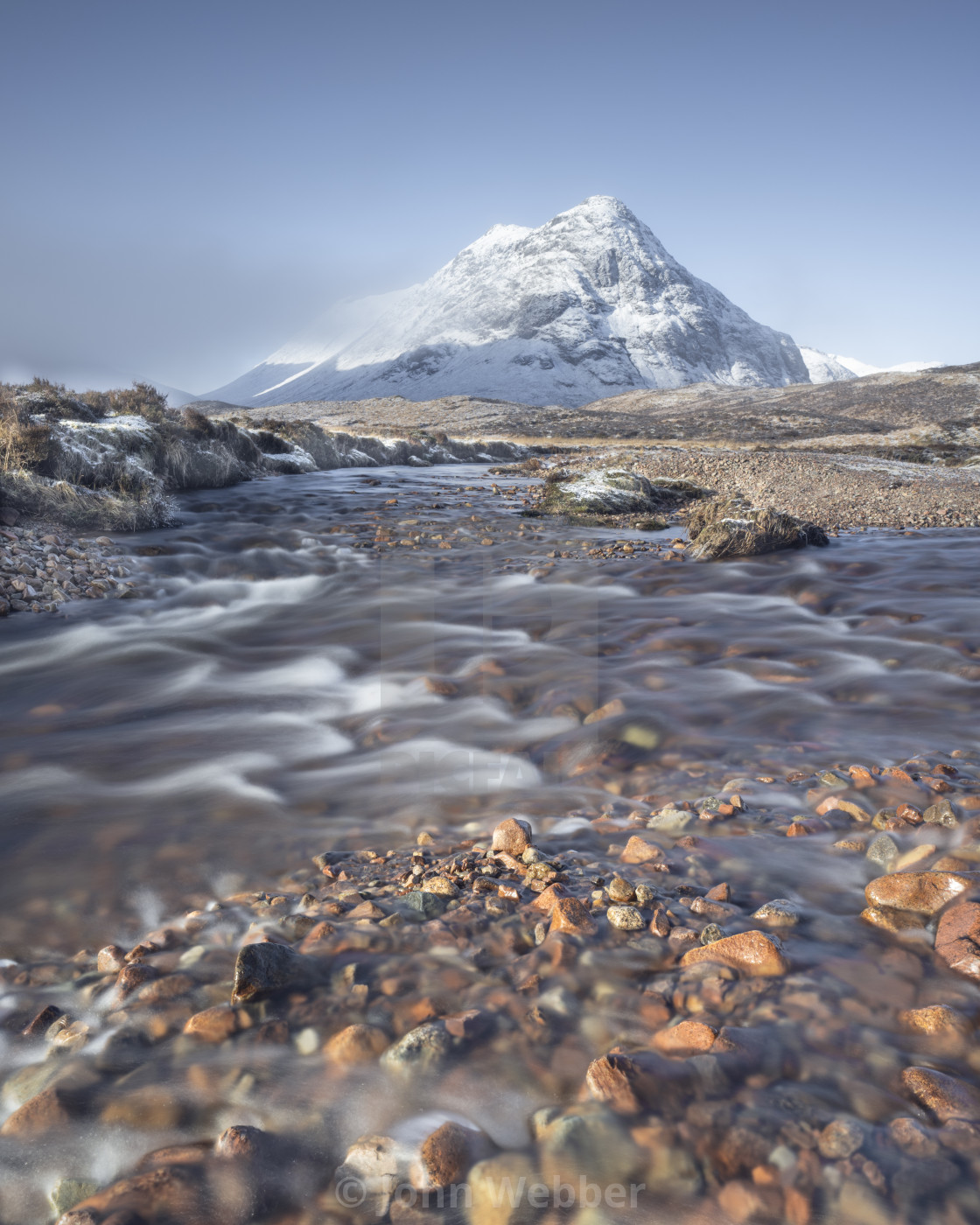 "Snow on Stob Dearg" stock image