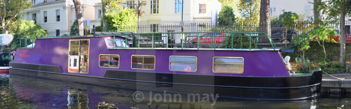 "Big canal barge" stock image