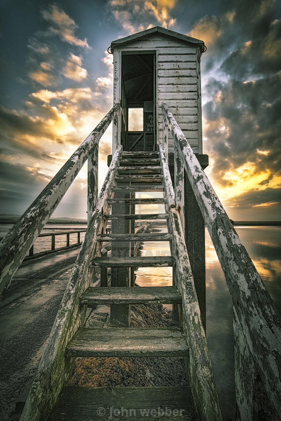 "High and Dry, Holy Island" by John webber - £20.00 "High and Dry, Holy Island" stock image