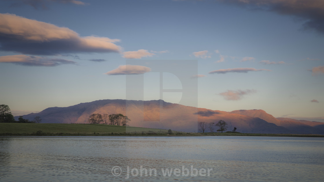 "Stalker Bay sunrise" by John webber - £18.00 "Stalker Bay sunrise" stock image
