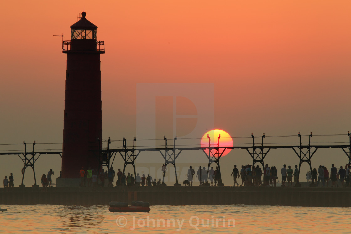 "Grand Haven Pier" stock image