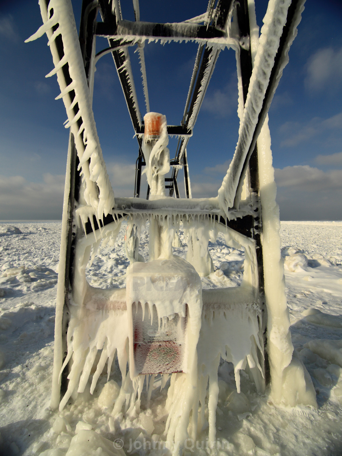 "Icy cat walk" stock image