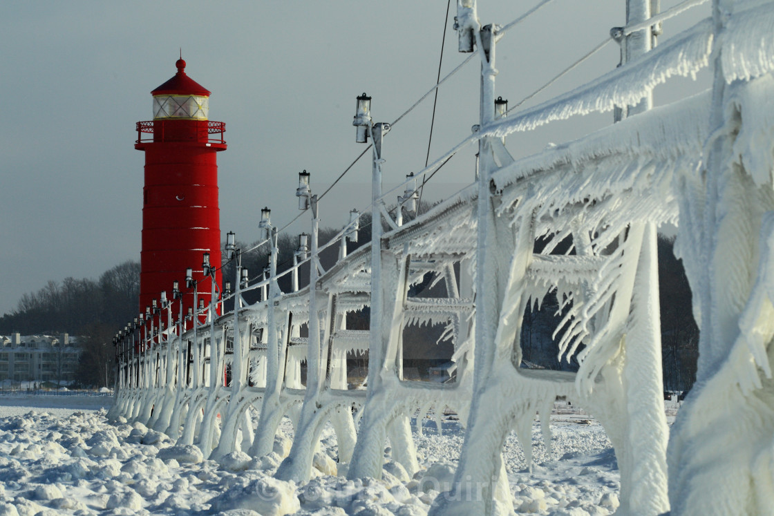 "Snowy catwalk" stock image