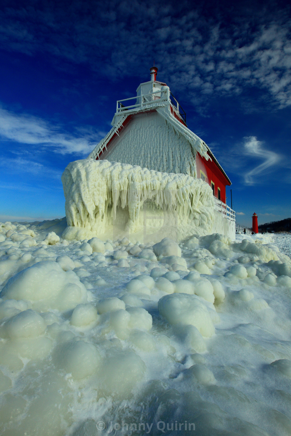 "Captured by snow and ice" stock image