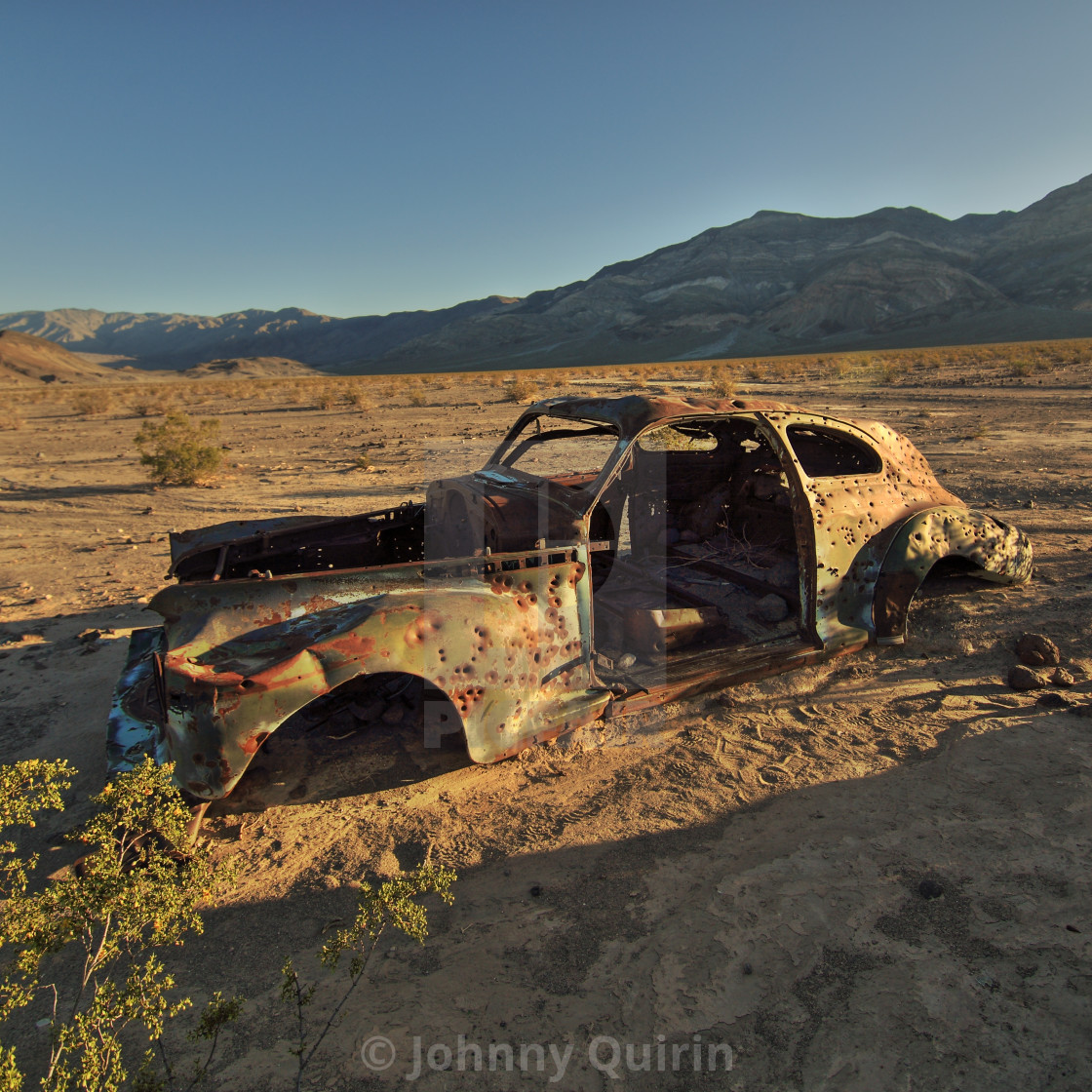 "Abandon cars in Death Valley, California" stock image