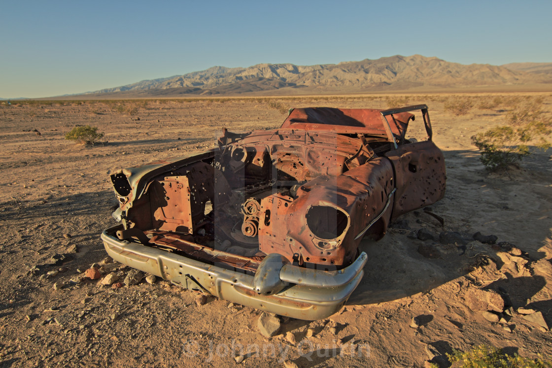 "Abandon cars in Death Valley, California" stock image