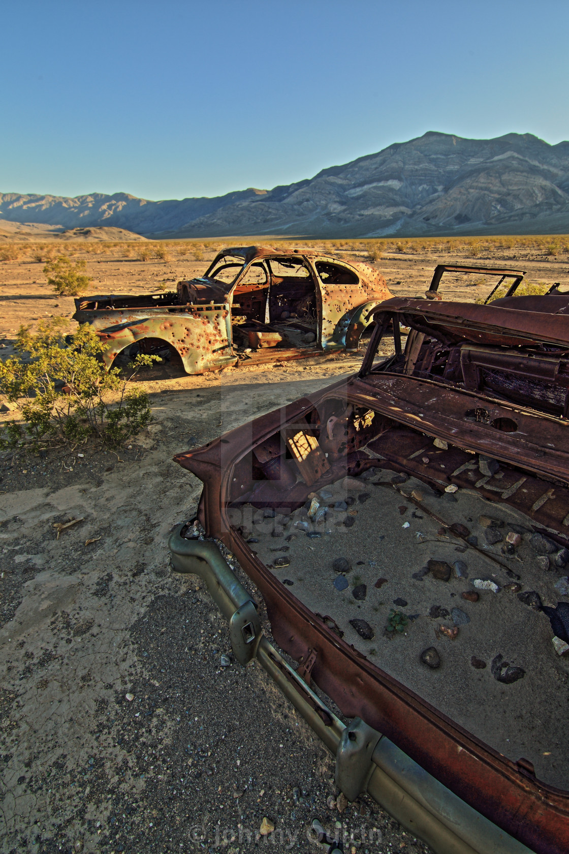 "Abandon cars in Death Valley, California" stock image