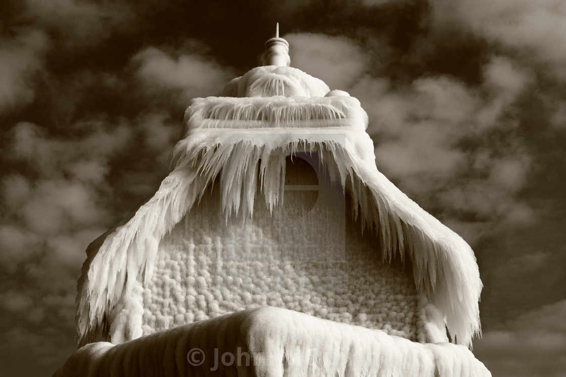 "Lighthouse in Black & White #4" stock image