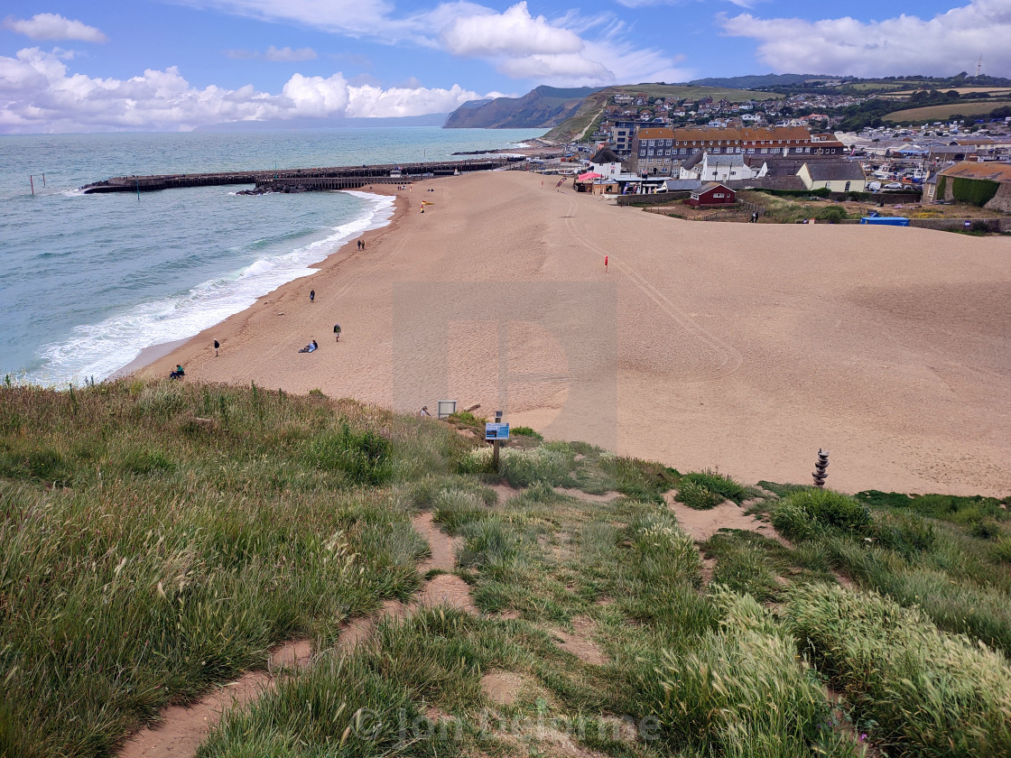 "West Bay, Dorset. 'The set of Broadchurch'." stock image