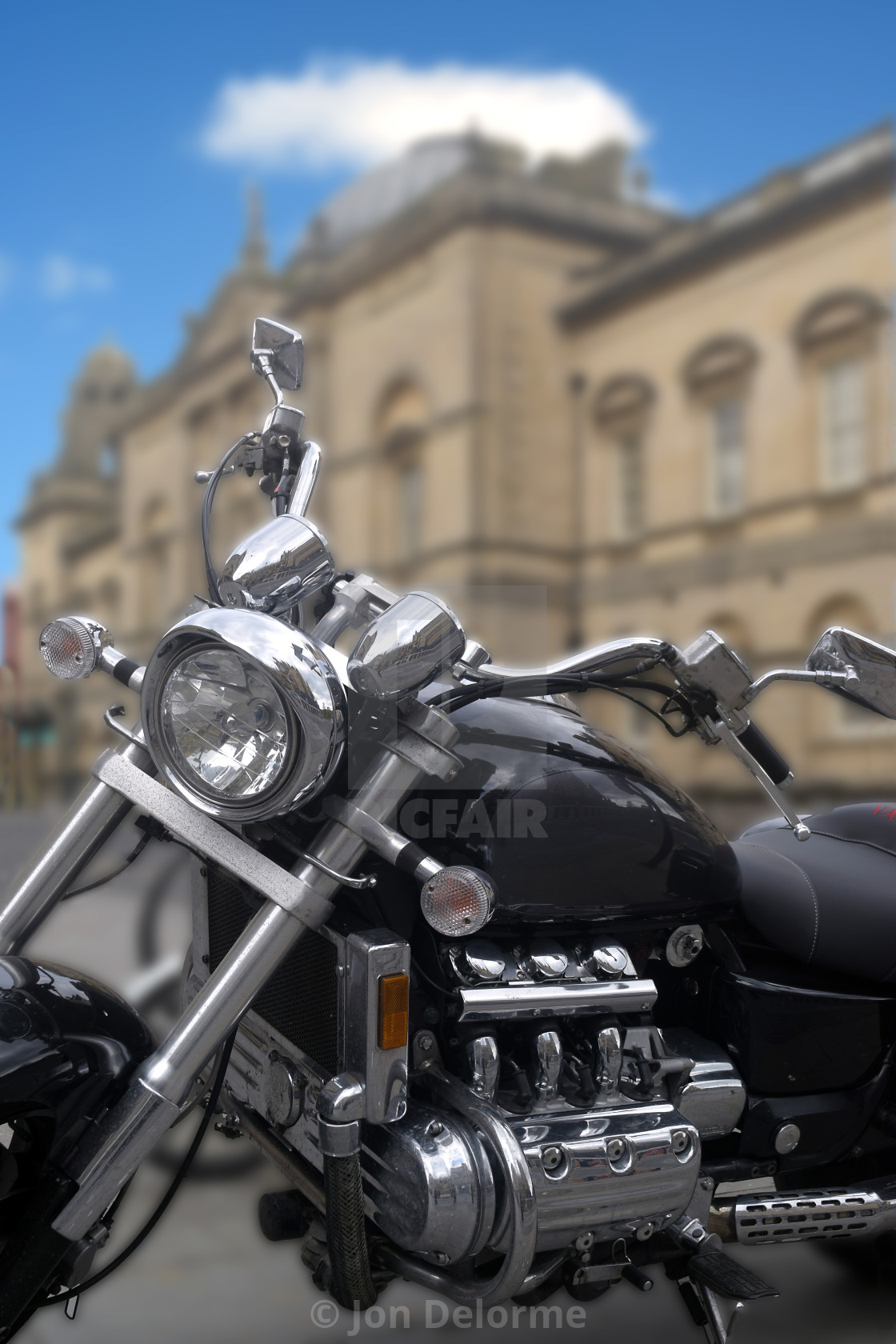 "Honda Goldwing Motorbike in Bath" stock image