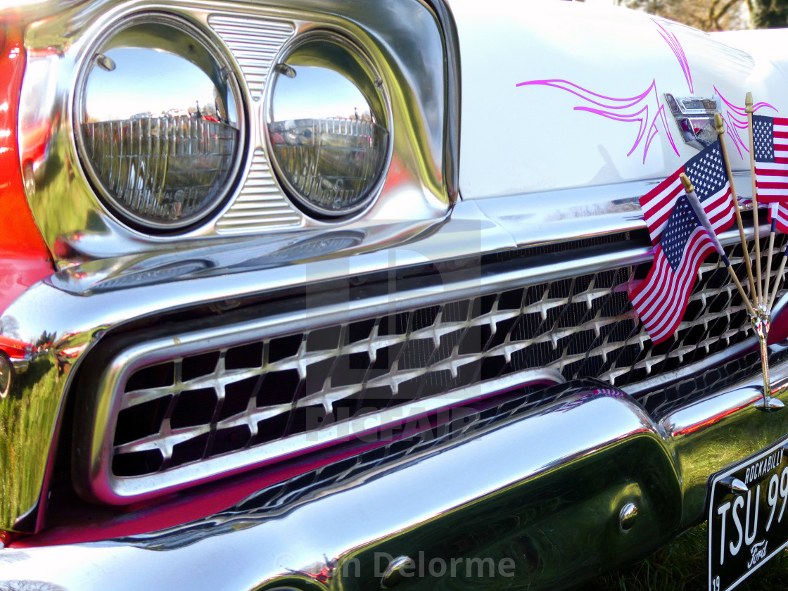 "Ford Galaxie V8, 500" stock image