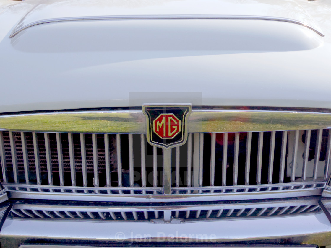 "MGC Bonnet/Hood. Vintage British Sportscar." stock image