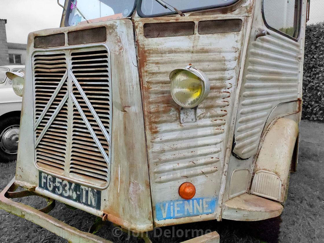 "Citroen H Van, Vintage French Van with patina" stock image