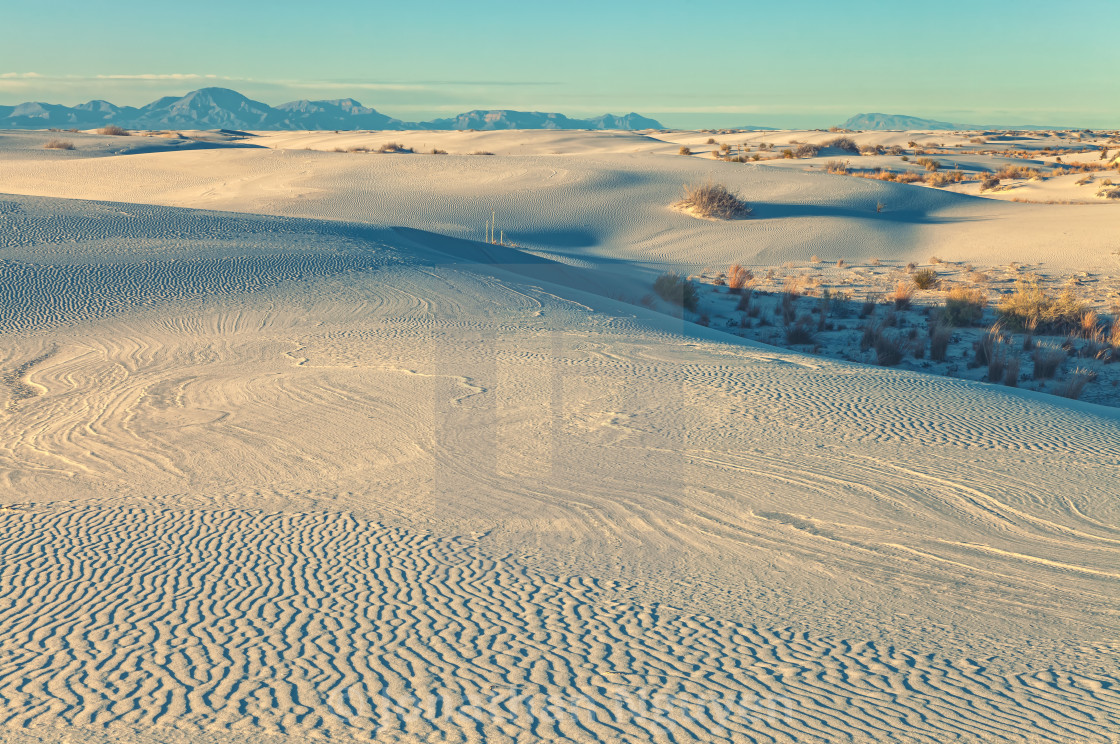 "white sand dunes" stock image