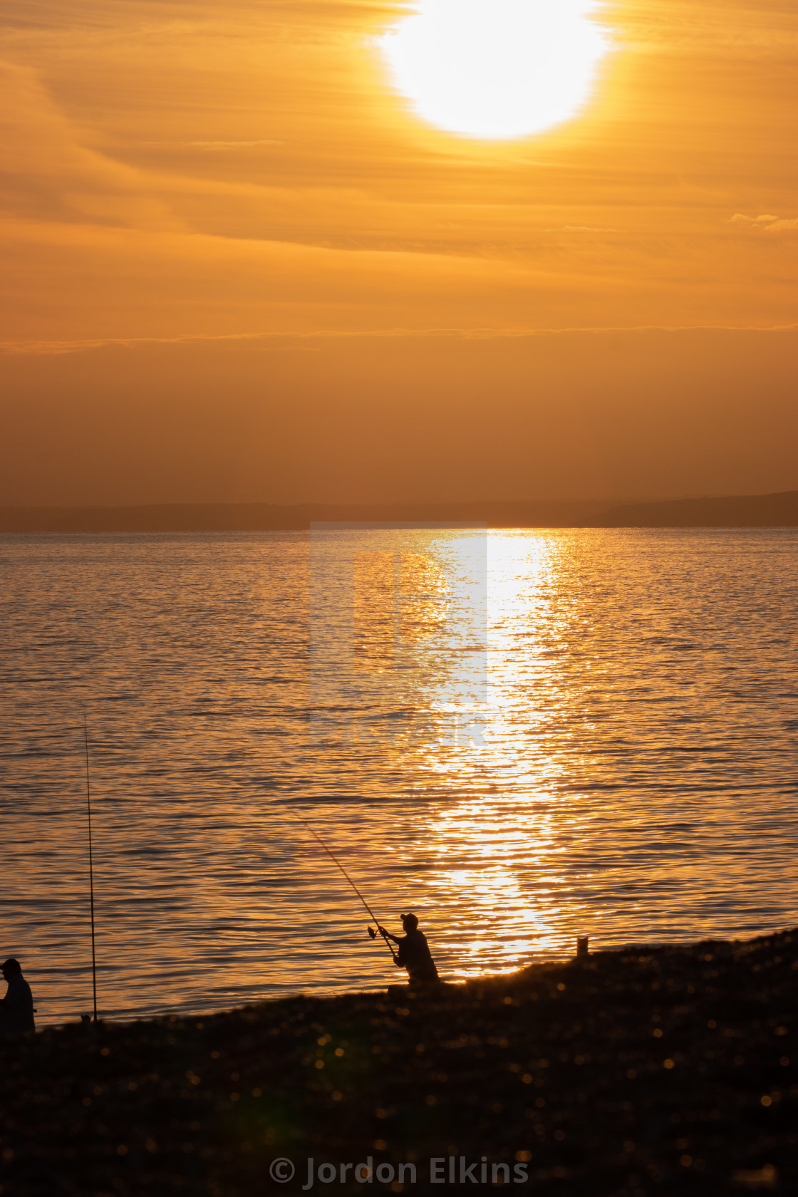 "Sunset casting" by Jordon Elkins - $6.19 "Sunset casting" stock image
