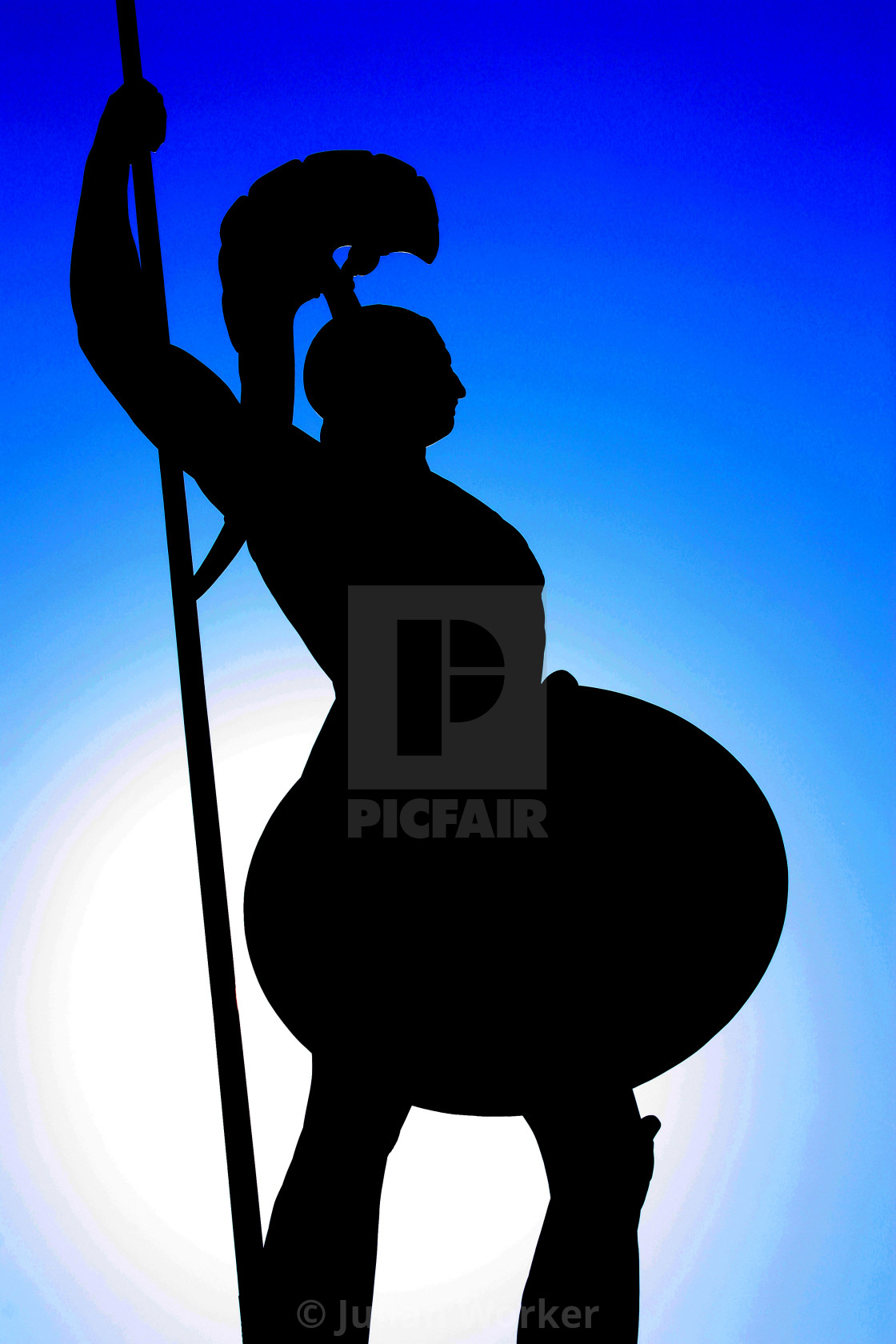 "Silhouette of Achilles in the Garden of the Achilleion near the old town" by Julian Worker - $7.65 "Silhouette of Achilles in the Garden of the Achilleion near the old town" stock image