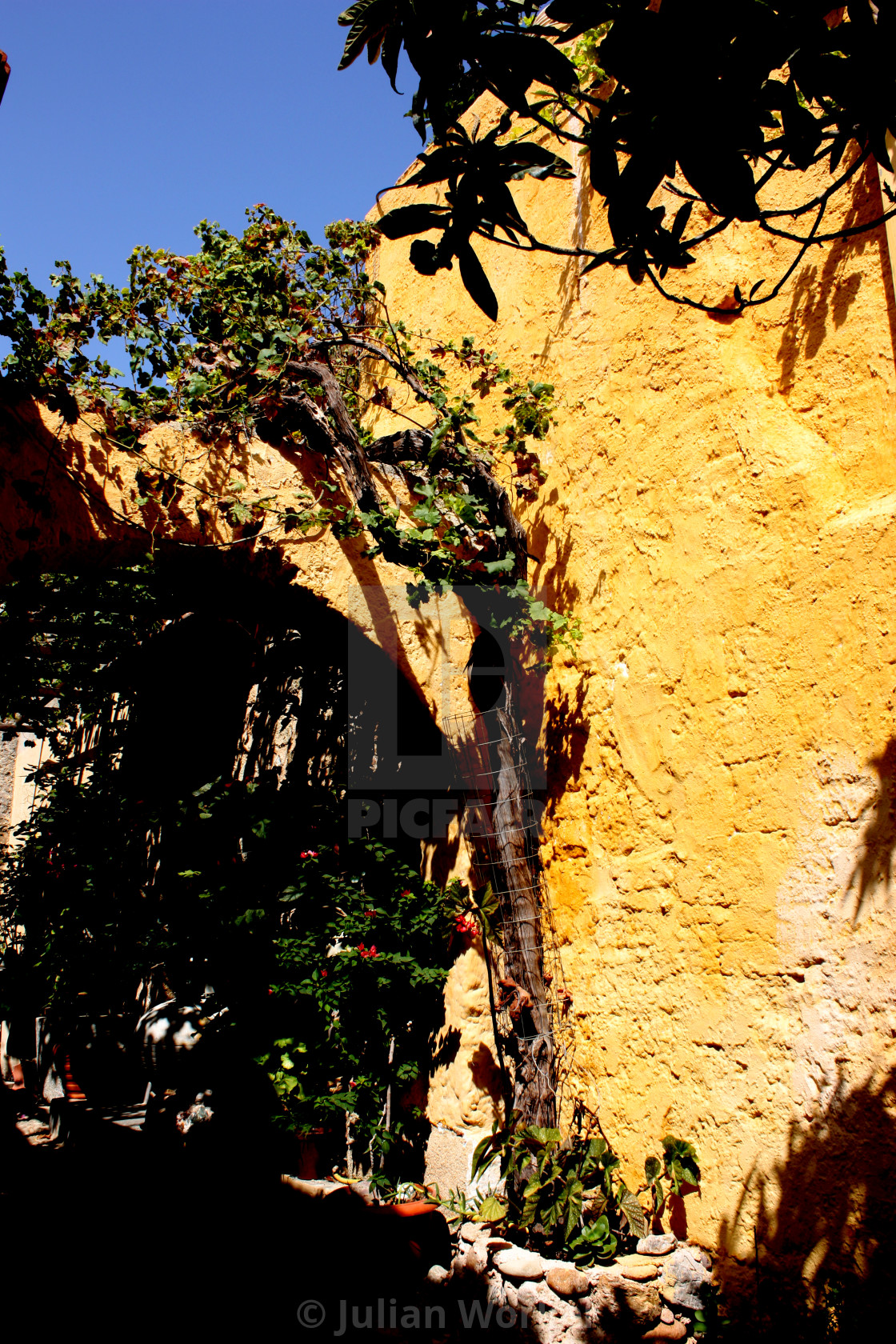 "Yellow wall in the back streets in the old town of Rhodes" by Julian Worker - $7.65 "Yellow wall in the back streets in the old town of Rhodes" stock image