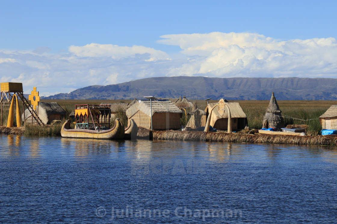 "Lake Titicaca floating islands, Peru" by Julianne Chapman - $6.18 "Lake Titicaca floating islands, Peru" stock image