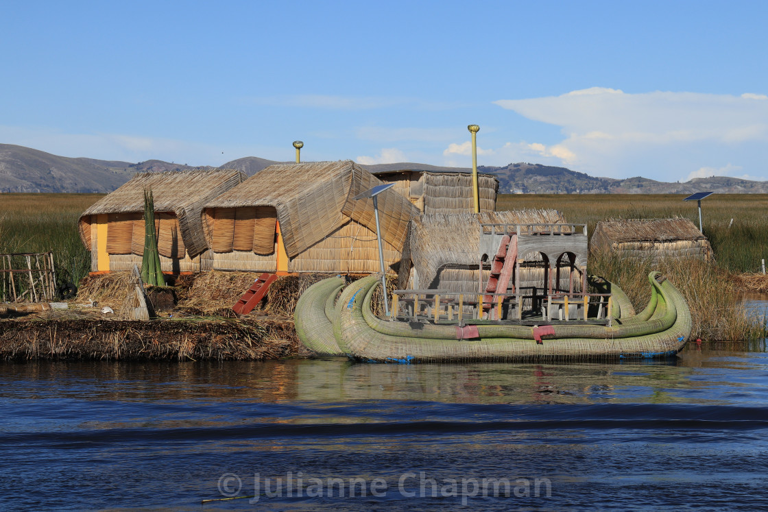 "Lake Titicaca floating islands, Peru" by Julianne Chapman - $6.18 "Lake Titicaca floating islands, Peru" stock image