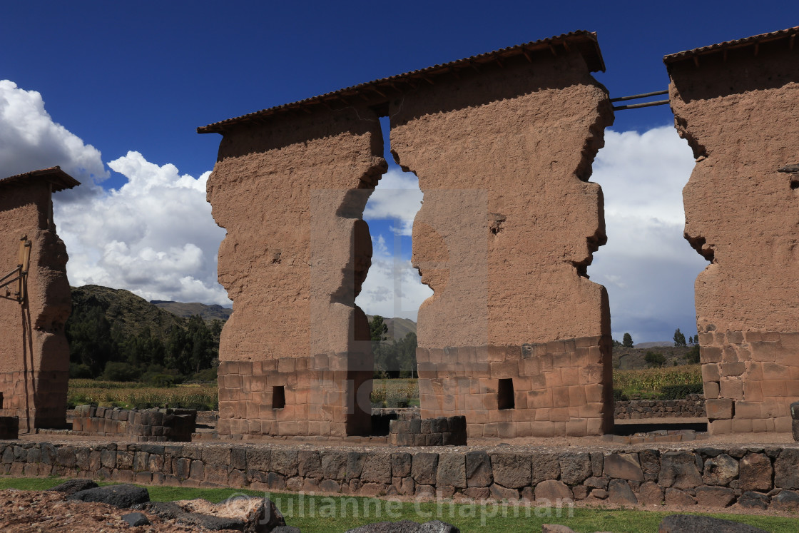 "Raqch'i Ruins, Cusco region, Peru" by Julianne Chapman - $6.18 "Raqch'i Ruins, Cusco region, Peru" stock image