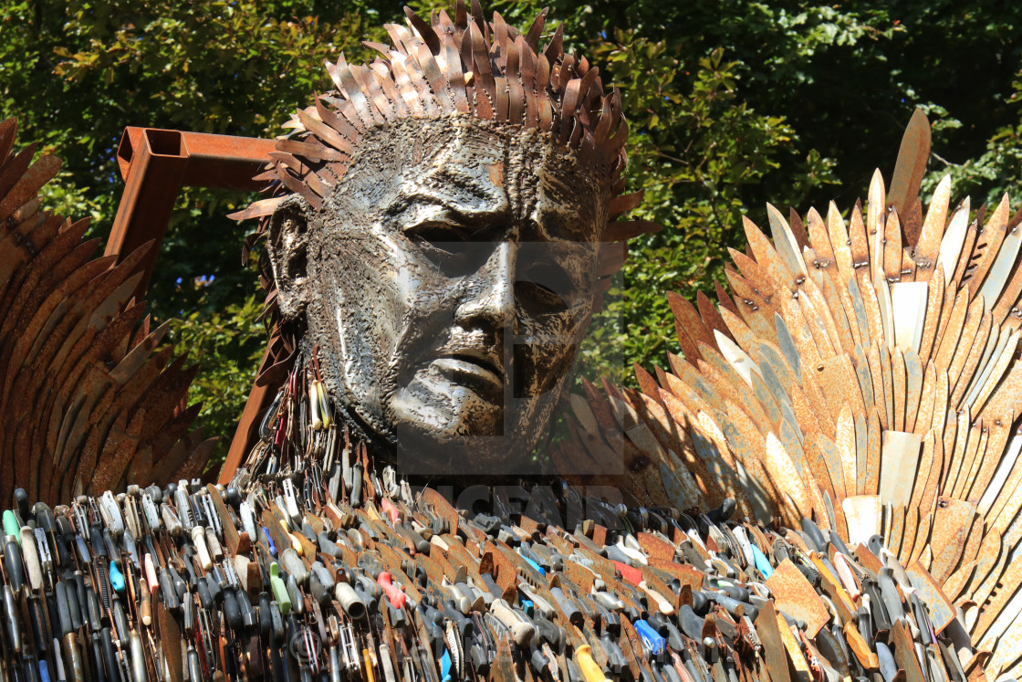 "The Knife Angel at Rochester" by Julianne Chapman - $6.18 "The Knife Angel at Rochester" stock image