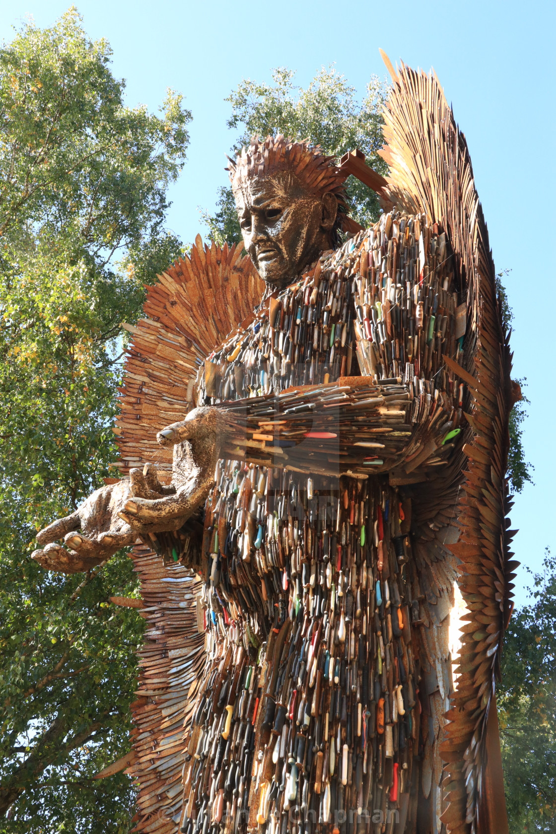 "The Knife Angel at Rochester" by Julianne Chapman - $6.18 "The Knife Angel at Rochester" stock image