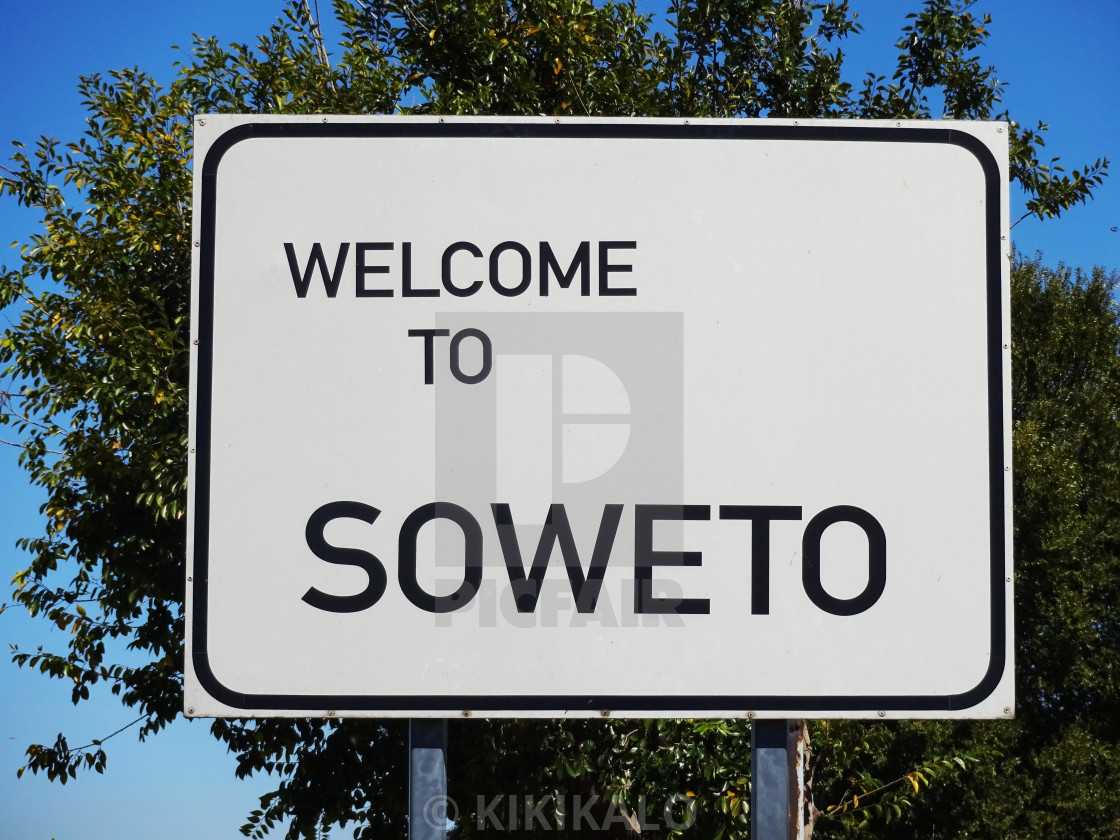 "'Welcome to Soweto'" stock image