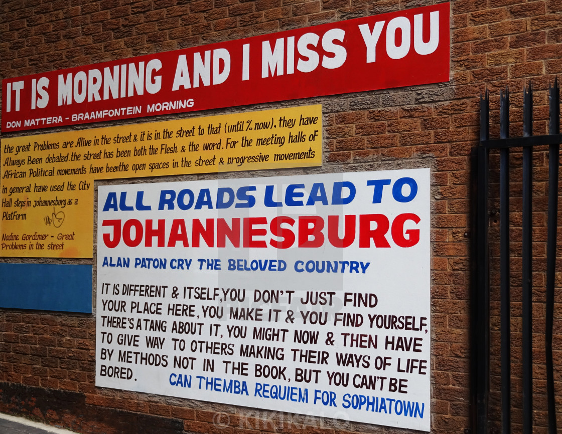 "'All Roads Lead to Johannesburg'" stock image