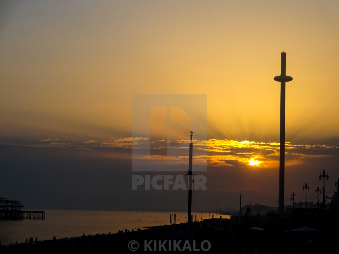 "'The Brighton Golden Hour'" stock image