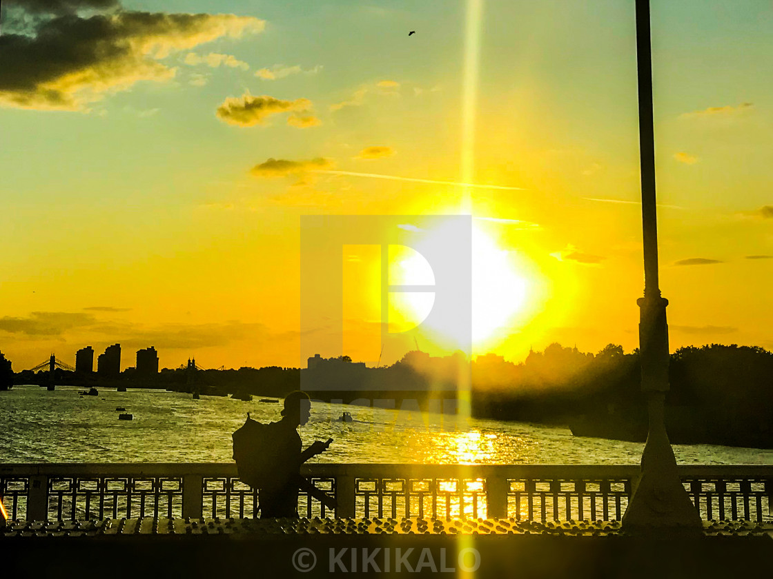 "'The Commuter Golden Hour' - London Love" stock image