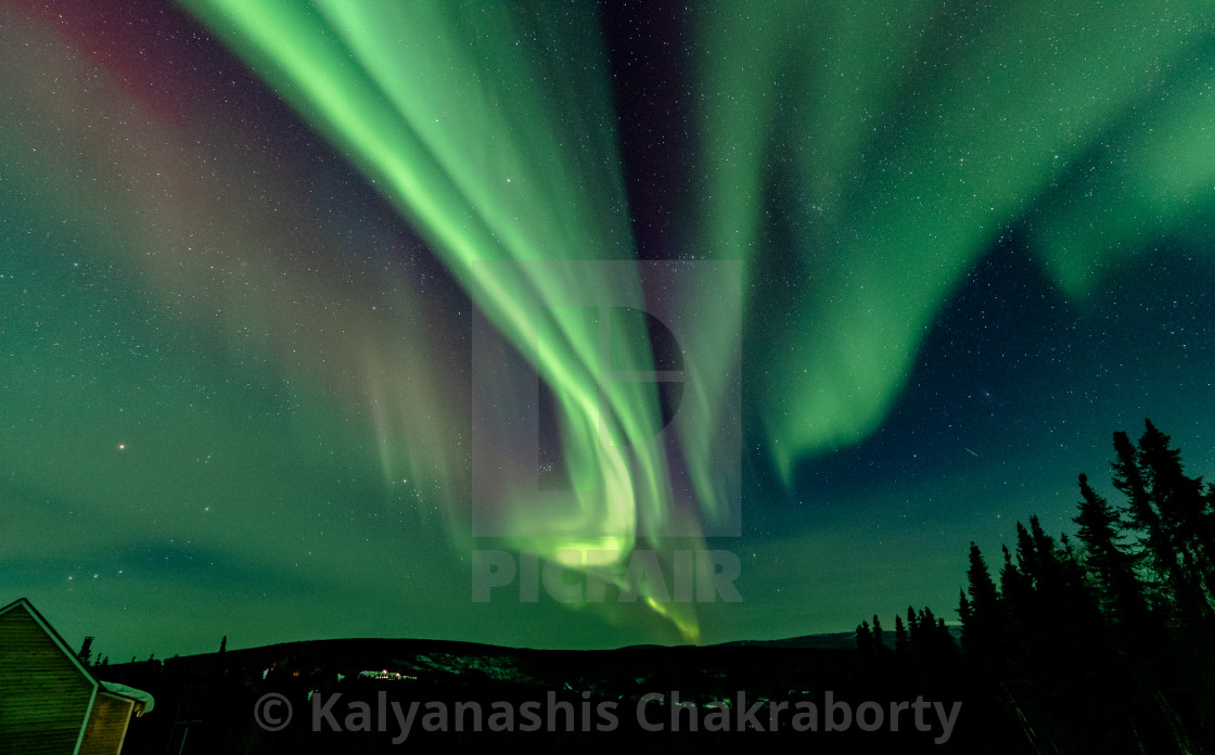 "Aurora streaks" stock image