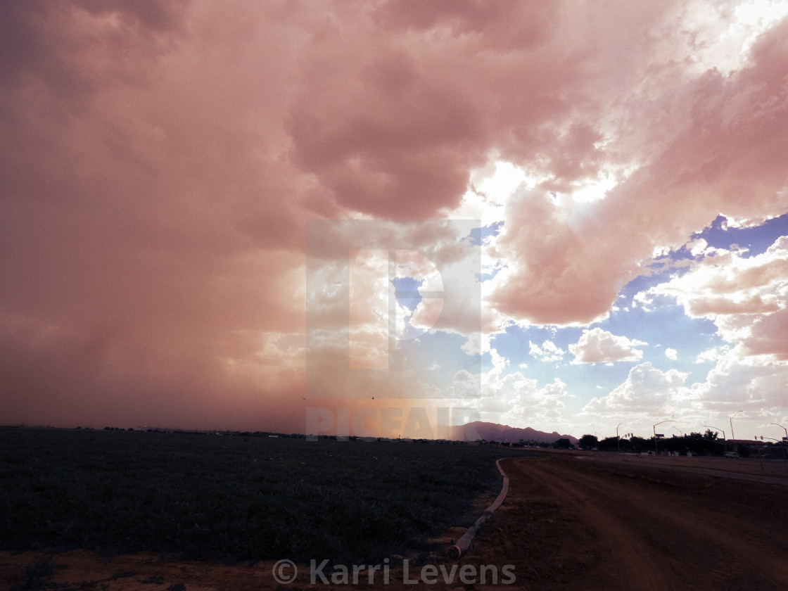 "Arizona Haboob Monsoon Dust Storm" stock image