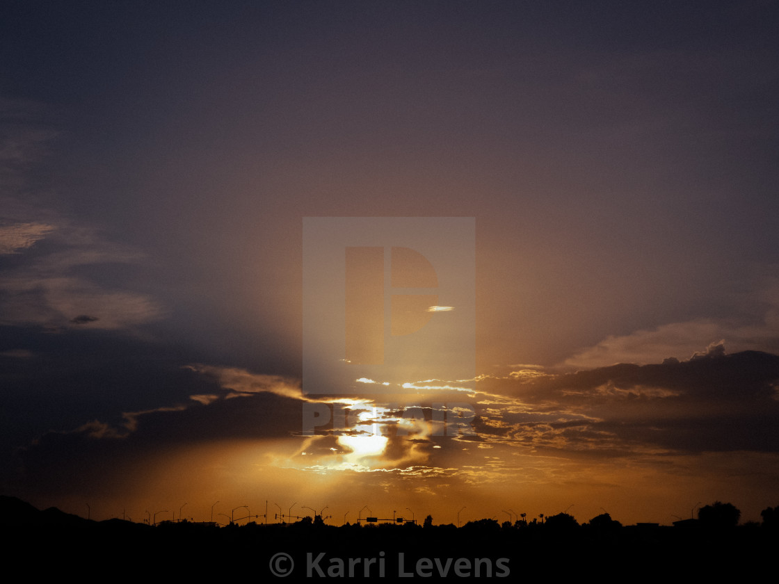 "Surprise Arizona Sunset" stock image