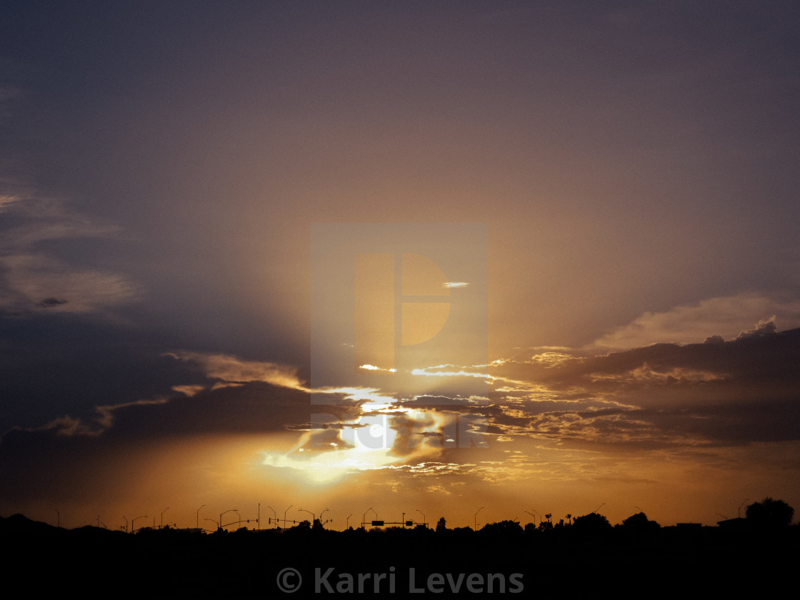 "Surprise Arizona Sunset" stock image