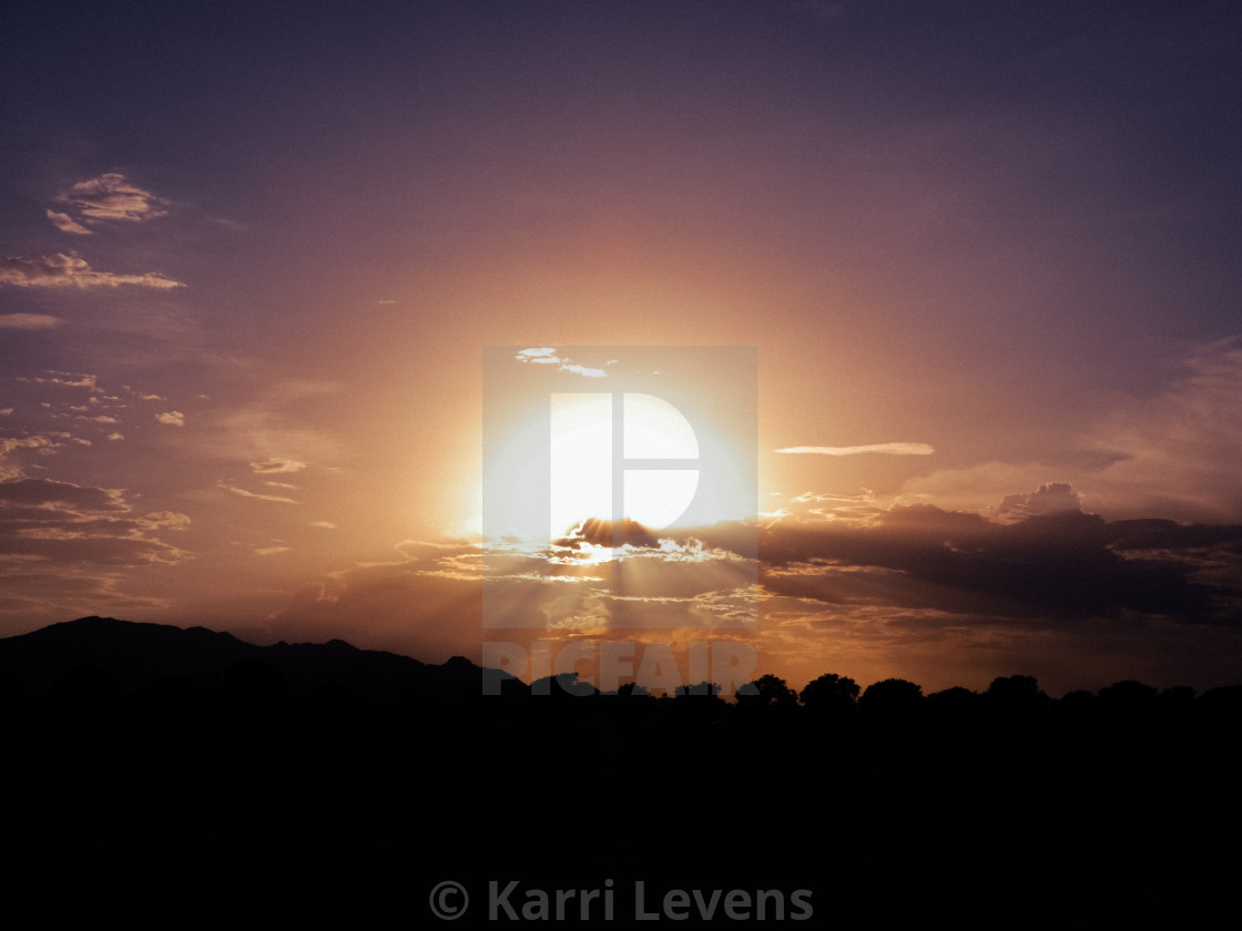 "Surprise Arizona Sunset" stock image