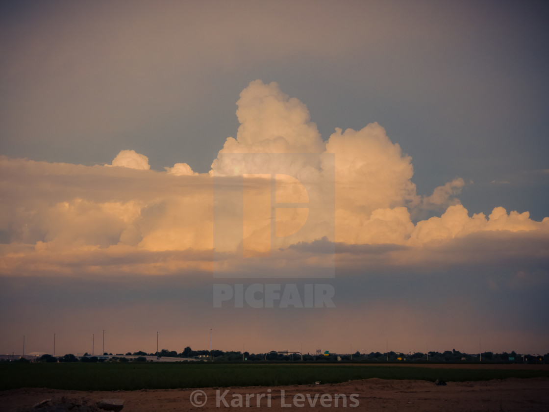 "Arizona Monsoon Thunderhead With Dust" stock image