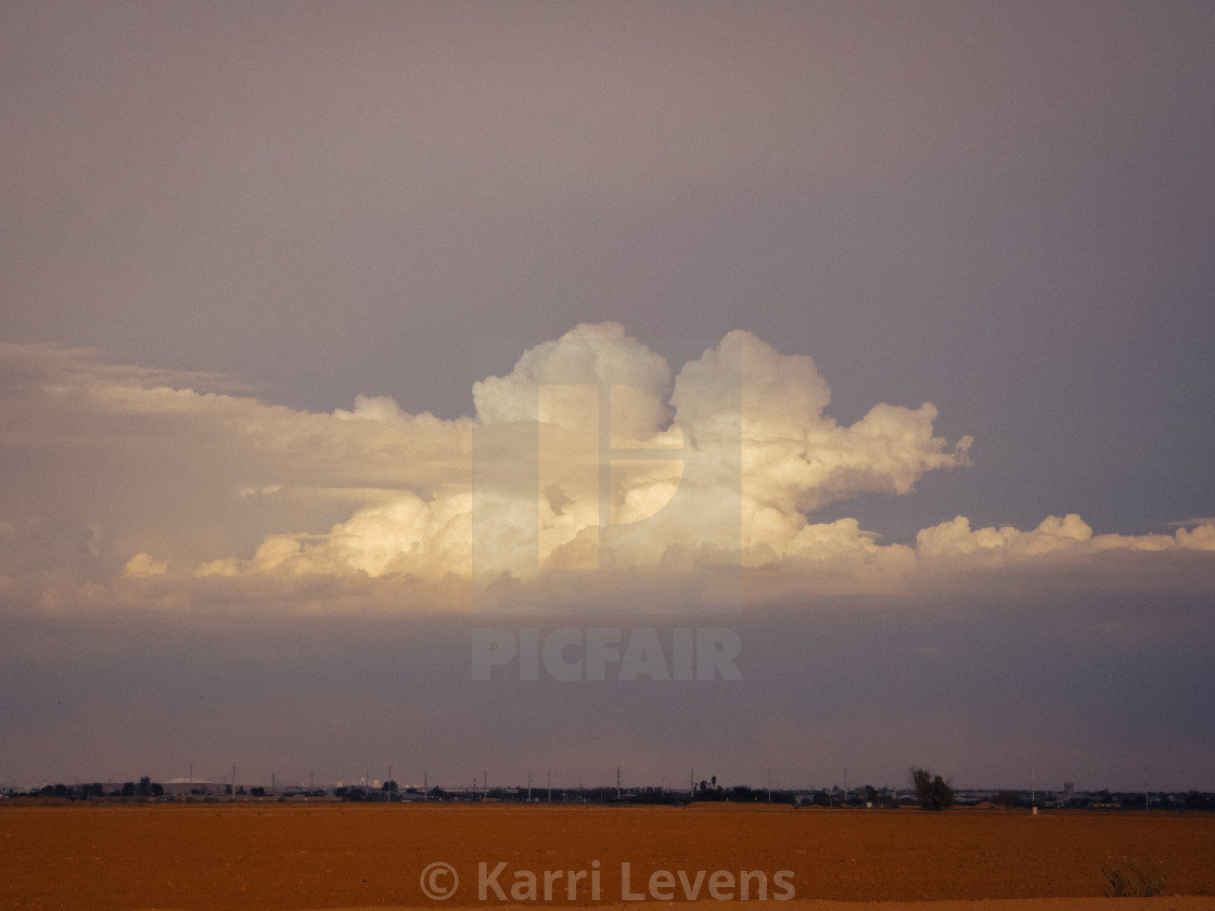 "Arizona Monsoon Thunderhead With Dust" stock image