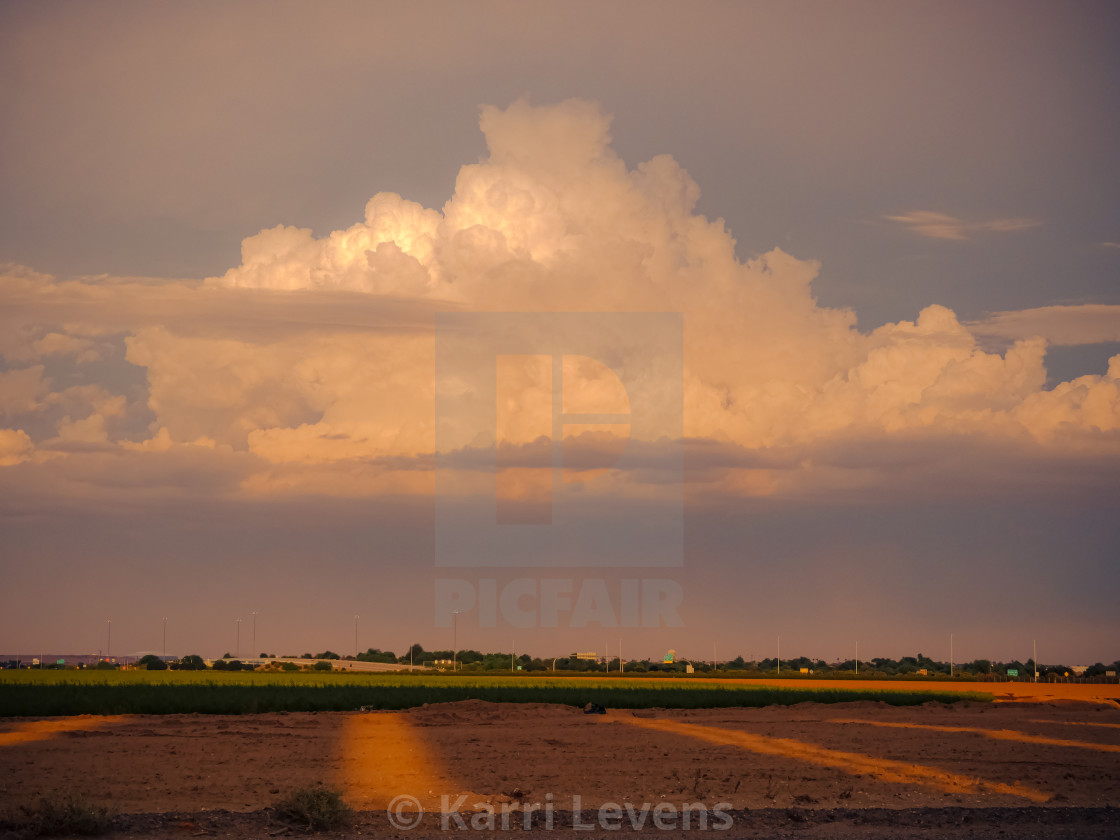 "Arizona Monsoon Thunderhead With Dust" stock image