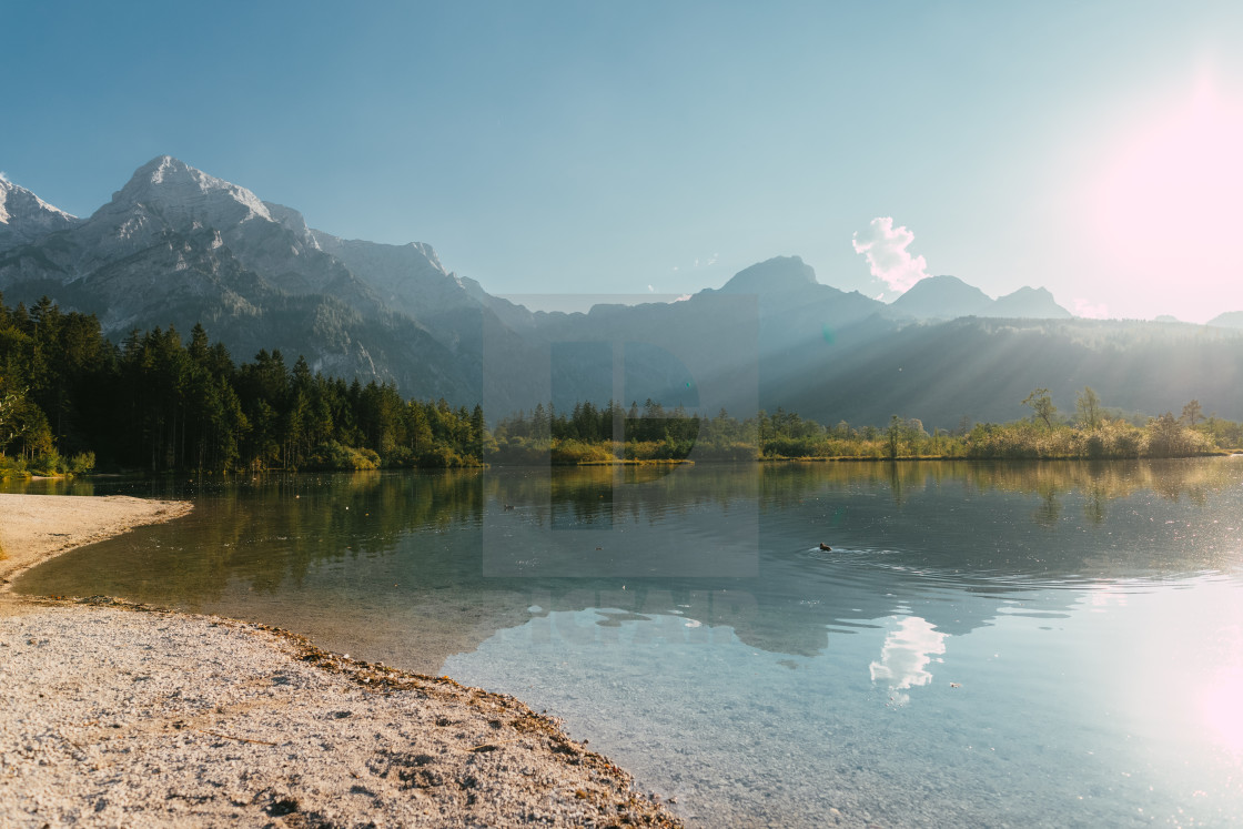 "Sunset at Lake Almsee" by Kat - $15.43 "Sunset at Lake Almsee" stock image