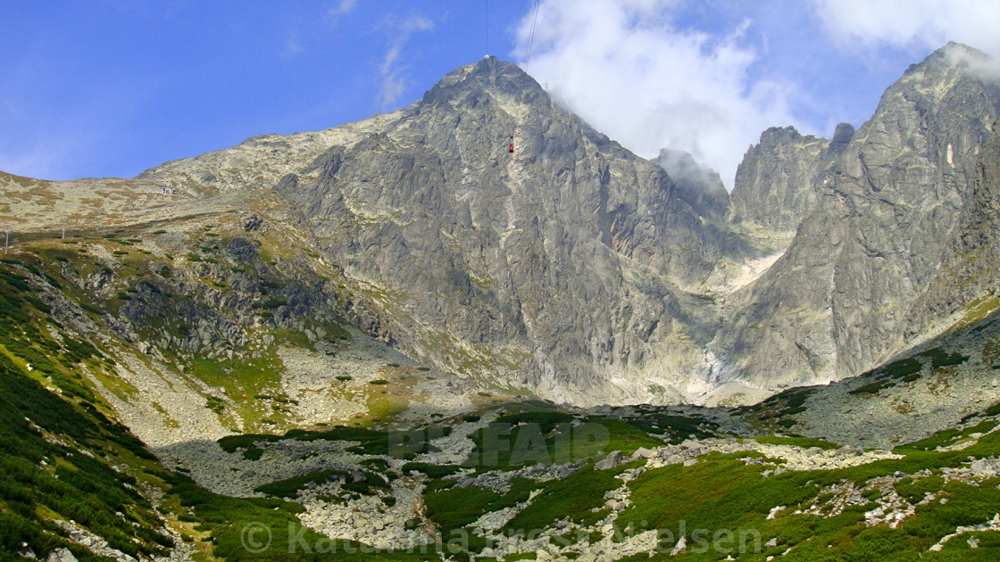 "Lomnický Štít, Vysoké Tatry, Slovensko, lanovka3" by Katarina Frost Nielsen - $12.35 "Lomnický Štít, Vysoké Tatry, Slovensko, lanovka3" stock image